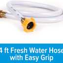 Camco EVO X2 Dual Stage Camper/RV Water Filter Kit - 2 Stage Filtration w/KDF & GAC - Filters Out Bad Taste, Odors, Lead, Bacteria & More - Replaceable Filters - (40639)