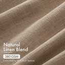 MIULEE 4 Panels Pinch Pleated Linen Curtains 90 Inches Linen Brown | Long Curtains for Living Room Bedroom Pinch Pleat Drapes Back Tab Memory Trained Semi Sheer Privacy Neutral, Farmhouse, 40"W x 90"L