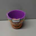 Zcaukya 3 Pack Halloween Buckets, Halloween Plastic Candy Pails, Portable Plastic Candy Trick or Treat Basket for Halloween Party Supplies, Orange Purple Green