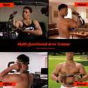 Twister Arm Trainer, Adjustable Chest Workout Equipment with 6 Resistance Levels Springs (30-160 Lbs), Arm Trainer for Men & Women, Detachable Home Gym Fitness Trainer with Anti-Slip Handles