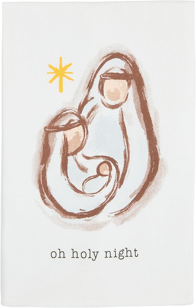 Mud Pie Nativity Cotton Towel, Oh, 26" x 16 1/2" (One Size)