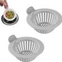 Kitchen Sink Drain Strainer - Sink Strainer Basket with Handle Fit for 4.5" Sink Drains, Press Automatic Dumping Basket Sink Drainer Waste Collector Filter for Home Kitchen Use (2 Pcs Gray)