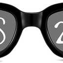 Cuffbow 1 Pcs 2025 Graduation Glasses Class of 2025 Sunglasses Bulk Plastic Eyeglasses Graduation Party Supplies Photo Booth Props (Black)