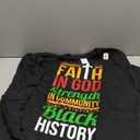 Faith In God Strength In Community Cool Black History Gift Long Sleeve T-Shirt, XL