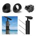 20 Pack 0.35" ID T316 Angle Washers Max for 5/16" Cable Railing Hardware, Marine Grade Stainless Steel 33° Angle Beveled Washers for Stair Deck Metal Wood Aluminum End Posts, Black
