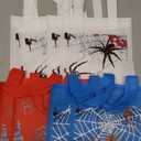 Kacctyen 24 Pack Spider Party Favor Gift Bags Non Woven Reusable Goody Treat Bags with Handles Spider Web Themed Birthday Party Supplies, 6 Styles
