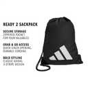 adidas Ready Sackpack Drawstring Backpack Gym Bag, 13L