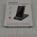 Wireless Charger for Samsung Charging Station with Clock for Samsung Galaxy S25 Ultra/S24/Z Flip 7/Fold 6/Bud, Watch Charger for Samsung Galaxy Watch 8/7/6/5, 3 in 1 Foldable Charging Station (Grey)