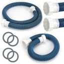 2 Pack 1 1/2 Pool Hose for Above Ground Pools 6ft&3ft Long Pool Pump Replacement Filter Hoses 1.5" EVA Swimming Pool Filter Hose for Filters Pumps, Saltwater Systems and Sand Filters (Blue)