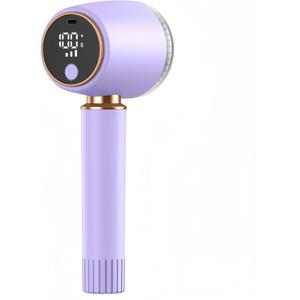 New Fabric Shaver and Lint Remover 2-in-1, Rechargeable Electric Clothes Defuzzer with LED Display, 6 Blades & 3 Speeds for Sweater, Blanket, Furniture (Purple)