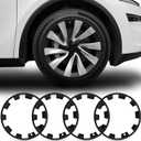 Wheel Rim Protector for Tesla Model Y Juniper 20 Helix Wheels, 4PCS ABS Anti-Curb Scratch Guard, Matte Black Rim Edge Trim, No-Drill Snap-On Installation, for Model Y 2026 Accessories
