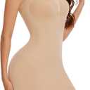 SLIMBELLE Womens Strapless Shapewear Slip Tummy Control Dress Slip Seamless Full Body Shaper for Under Dresses Small