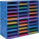 Bankers Box Classroom 30 Compartment Mail Sorter, Single (3384401), 32.38"L x 9.13"W x 32.38"H