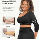 FeelinGirl Arm Shaper for Women Post Surgery Arm Lipo Compression Sleeves Slimming Arm Faja Front Closure Shapewear Bra (S)