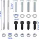 1932 3/4" Carburetor Gasket Adapter Kit 4Bbl To 4Bbl, Silver