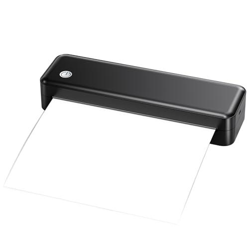 PEDOOLO Portable Printer Wireless for Travel – Inkless Thermal Printer, Supports 8.5x11 Inch Thermal Paper, Bluetooth Compatible with iOS/Android/Laptop, Includes 2 Rolls + 10 Sheets Paper Kit