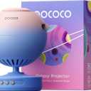 POCOCO Galaxy Star Projector for Bedroom with Replaceable Optical Film Discs, Home Planetarium Night Light Projector with High-Definition Soft Light for Relax, Study, and Meditate, Stress Relief Gifts (Blue Pink)