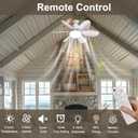 2 in 1 Socket Ceiling Fan with Light, 20.5 inch Screw in Small Ceiling Fans, E26/E27 Base Dimmable Light Socket Fan, 3000-6500K LED Light Bulb with Remote for Bedroom Kitchen Garage