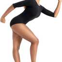 Capezio 126 Team Basic Boatneck 3/4 Sleeve Leotard Team Basics (Black, S)