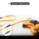 LAND 165FT/50M Heavy Duty Fiberglass Tape Measure - 1/2-Inch Wide, Dual Inch/Metric Scale, Durable Open Reel Measuring Tape for Surveying, Engineering, Runway Construction