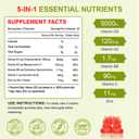 Vitamin D3 K2 Gummies for Adults, Vitamin D3 5000 IU & K2 (MK7) 120mcg, Sugar-Free D3 K2 Supplements with Vitamin B6, C & Zinc, Support Bone, Teeth, Muscle & Immunity, 60 Count