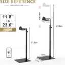 Purse Display Stand Adjustable Height Black Purse Rack for Handbags Necklaces Scarves Hats & Headphones 14" - 24" Purse Hanger Shelf for Retail Display