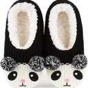 Cute Animal House Slippers, Warm Fuzzy Slipper Socks with Grippers Non Slip, Cozy Funny Gifts (S)