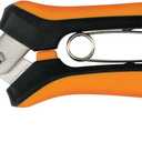 Fiskars Curved Micro-Tip Pruning Snips - 6" Garden Shears with Sheath and SoftGrip Handle - Yard and Garden Tools - Orange/Black