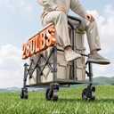 Collapsible Wagon Cart with Wheels & Reflective Stripe 280lbs Heavy Duty