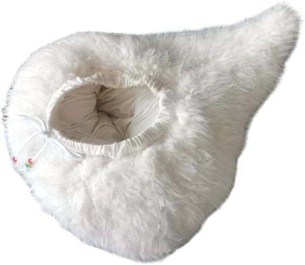 Cute Animal Duck Costume White Plush Ass Cartoon Dress Up Role Play Clothes Halloween Costume Snowboard Butt Pad (Small)