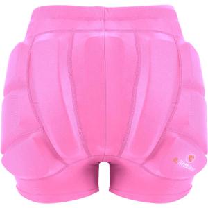Kids Hip Butt Protection Pads Shorts, Youth Child 3D Tailbone Protective Padded Short Pants for Hockey Roller Skating Skateboarding Scooter Skiing Skating Snowboard (Medium, Pink)