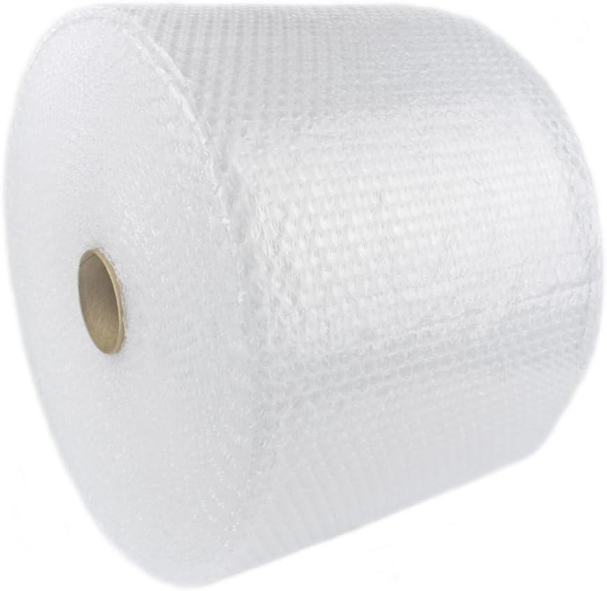peng peng175316 3/16" 175 ft x 12" Small Bubble Cushioning Wrap, Perforated Every 12", Clear