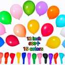 600 Pcs Balloons 15 Kinds Colors 12 inch Latex Rainbow Party Balloon Bulk for Various Party Events Decorations