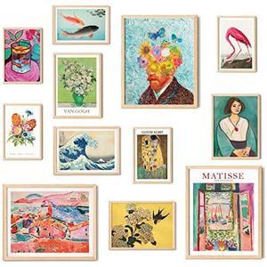 97 Decor Colorful Eclectic Decor - Eclectic Wall Art Posters, Funky Gallery Wall Art Prints for Home Bedroom, Maximalist Decorations Famous Artist Painting Pictures (UNFRAMED)