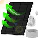 Solar Panel for Arlo Camera, High Solar Conversion Rate Solar Panel Compatible with Built-in Rechargeable Battery Arlo Camera, 13.1FT Fast Charging Cable & IP65 Waterproof (White)