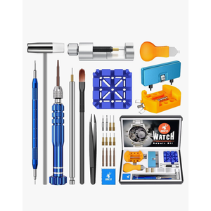 JOREST Watch Repair Kit for Battery Replacement & Link Removal, Resizing &Opener, Watch Repair and Cleaning Screwdriver Set, Wrench Back Remover, Spring Bar Tool