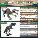 Upgraded Dinosaur Toys for Kids 3-5-7 Years Old, Remote Control Spinosaurus Toys with Indicator Light Chasing&Spray& Roar, Realistic RC Walking Dinosaur Robot Gifts Stocking Stuffers for Kids Boys