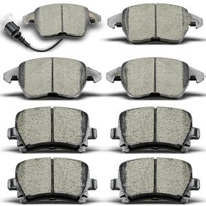 Ceramic front rear Brake Pads Kits 8pcs Brakes Pads Set Compatible with Audi A3,A3 Quattro,TT,TT Quattro,for VW CC,for Jetta,for Eos,for Golf,for GTI,for Passat,for Passat CC