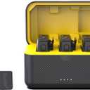 Zwide M1 Plus(2nd Gen)+C1M Professional Portable Wireless Microphone System with Charging Case and Magnetic Clip, 2 Person Compact Digital Lapel Mic with 3 Level Noise Cancellation, Stereo for Camera