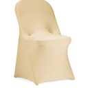 Peomeise Stretch Spandex Folding Chair Cover for Wedding Party Dining Banquet Event (Champagne)