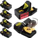LULUCATCH Mouse Traps, 6 Pack Snap Rat Traps, Quick-Set Reusable Sanitary Mice Traps, Rodent Traps Mice Catchers Indoor Outdoor for Home Garage, Pet Safe & Easy to Use