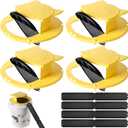 4 Pack Mouse Rat Trap Bucket,5 Gallon Mouses Rats Traps Indoor for Home,Bucket Lid Rat Traps Indoor Outdoor,Reusable Mouse Catching Tool