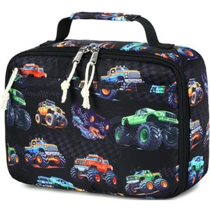 CAMTOP Kids Lunch Box Boys Girls Insulated Lunch Cooler Bag Reusable Lunch Tote Kit for School Travel(Off-Road Vehicle)