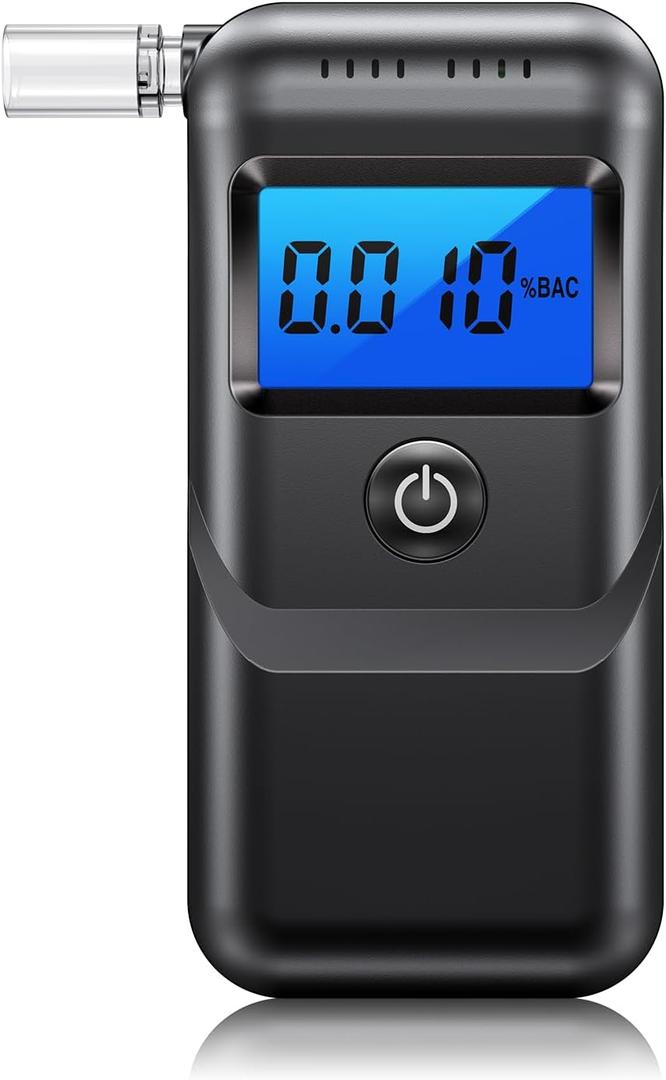 Breathalyzer, 2026 Breathalyzers for Alcohol with LCD Digital Display Personal Portable Alcohol Breathalyzer Testerfor Home and Party Use (Includes 10 Mouthpieces)