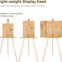 VISWIN Upgraded 63" Gold Wooden Easel Stand for Sign, Tripod Easel for Wedding Sign Stand, Welcome Board, Poster, Picture, Canvas Art Easel Floor with Tray for Display & Painting
