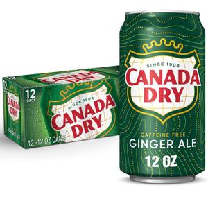 Canada Dry Ginger Ale Soda, 12 fl oz cans, 12 pack (EXP 03/07/27)