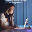 for iPad mini 5 (2019) & Mini 4 (2015) Case with Keyboard for iPad mini 5th 4th Generation 7.9" - 7 Colors Backlit Keyboard Case - Built in Pencil Holder with Mouse - Pink