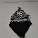 AI'MAGE Bikini Sets for Women High Waisted Two Piece Bathing Suit Tummy Control Swimsuits Halter Color Block Swimwear 2025 S