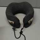 Neck Pillow Airplane, 100% Pure Memory Foam, Comfortable Breathable Cover, Travel Pillows for Airplanes, Ergonomic Design, Neck Pillow for Traveling, Airplane Pillow Flight Train, Black