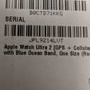 Apple Watch Ultra 2 [GPS + Cellular, 49mm] - Titanium Case with Blue Ocean Band, One Size (Renewed)